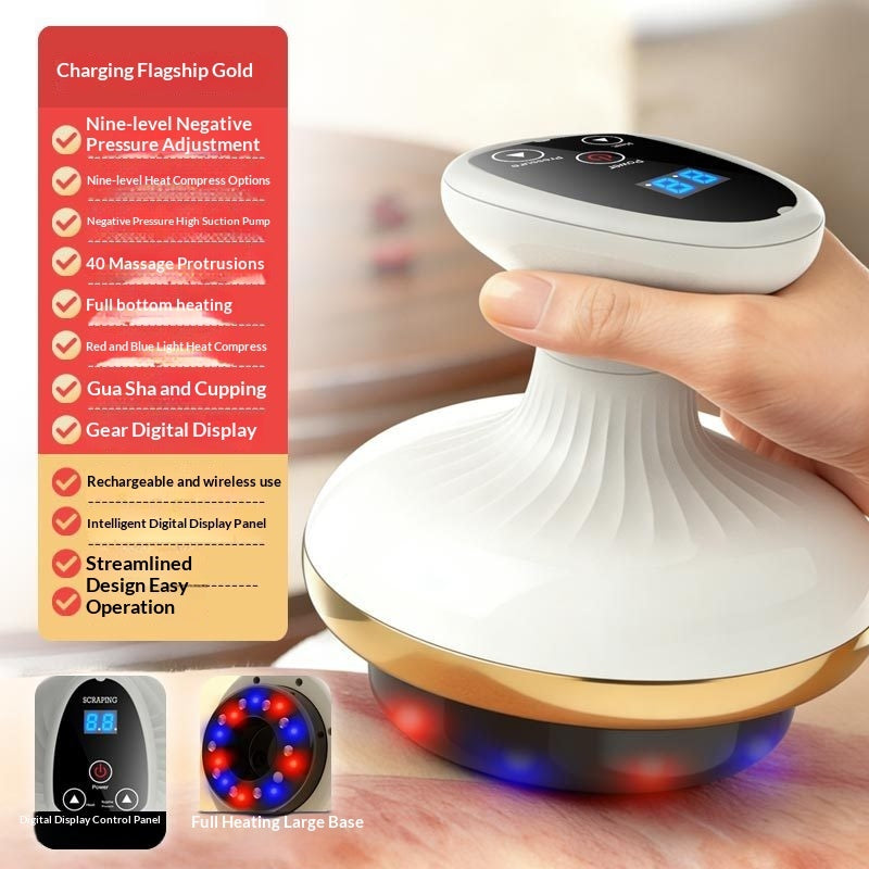 Electric Gua Sha Board Beauty Massager Cupping Device Electric Meridian Brush Home Abdominal Massage Gua Sha Board Massager